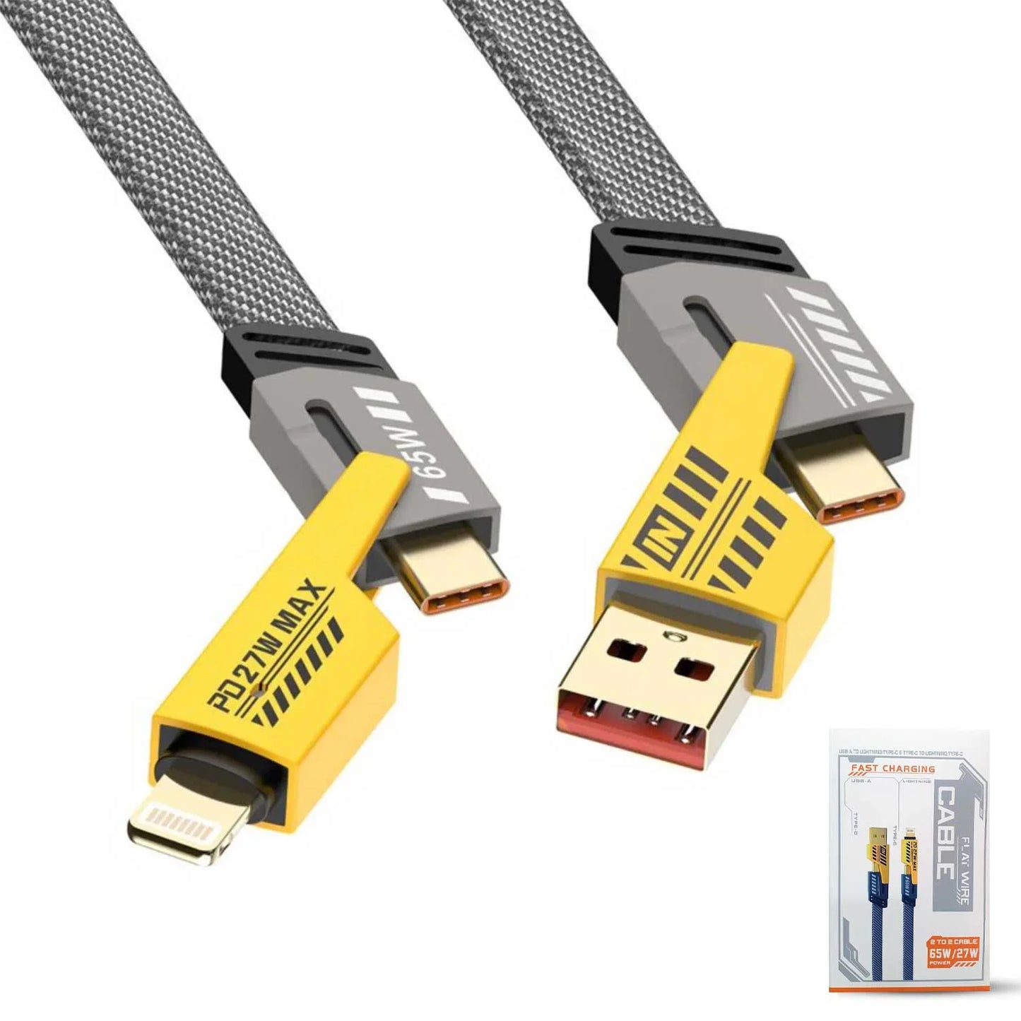 4 IN 1 CHARGING CABLE FOR ALL PHONE FROM APPLE TO SAMSUNG